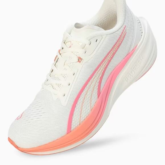 NWB Puma Darter Pro Fade Instant Running Shoes Warm White Pink Womens Size 7 - Picture 2 of 13